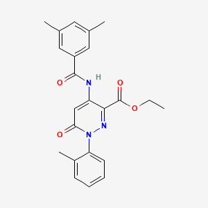 molecular formula C23H23N3O4 B3013123 Ethyl 4-(3,5-dimethylbenzamido)-6-oxo-1-(o-tolyl)-1,6-dihydropyridazine-3-carboxylate CAS No. 941885-74-1