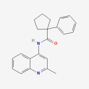 molecular formula C22H22N2O B3013128 N-(2-methylquinolin-4-yl)-1-phenylcyclopentane-1-carboxamide CAS No. 1024081-77-3