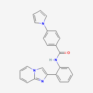 N-(2-(imidazo[1,2-a]pyridin-2-yl)phenyl)-4-(1H-pyrrol-1-yl)benzamide