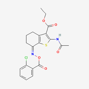 ethyl (7Z)-2-(acetylamino)-7-({[(2-chlorophenyl)carbonyl]oxy}imino)-4,5,6,7-tetrahydro-1-benzothiophene-3-carboxylate