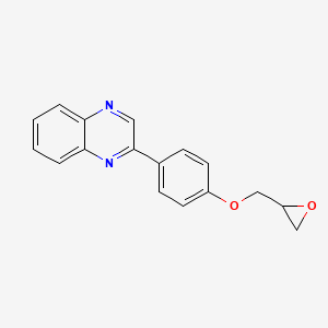 molecular formula C17H14N2O2 B3013137 2-[4-(Oxiran-2-ylmethoxy)phenyl]quinoxaline CAS No. 2411298-79-6