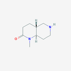 molecular formula C9H16N2O B3013143 反式-1-甲基八氢-1,6-萘啶-2(1H)-酮 CAS No. 1368347-76-5