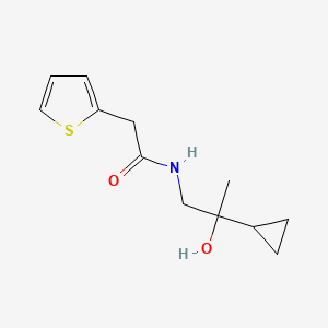 molecular formula C12H17NO2S B3013144 N-(2-cyclopropyl-2-hydroxypropyl)-2-(thiophen-2-yl)acetamide CAS No. 1286698-65-4