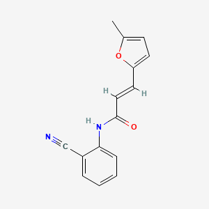molecular formula C15H12N2O2 B3013148 (2E)-N-(2-cyanophenyl)-3-(5-methylfuran-2-yl)prop-2-enamide CAS No. 514822-15-2
