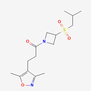 3-(3,5-Dimethylisoxazol-4-yl)-1-(3-(isobutylsulfonyl)azetidin-1-yl)propan-1-one
