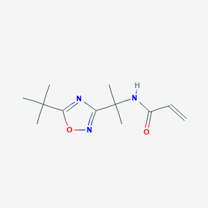 N-[2-(5-tert-butyl-1,2,4-oxadiazol-3-yl)propan-2-yl]prop-2-enamide