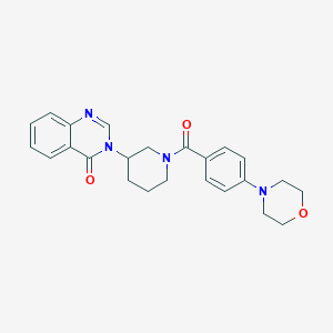molecular formula C24H26N4O3 B3013164 3-(1-(4-morpholinobenzoyl)piperidin-3-yl)quinazolin-4(3H)-one CAS No. 2034462-91-2