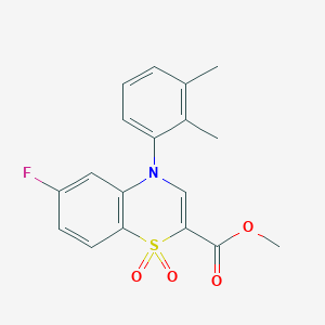 methyl 4-(2,3-dimethylphenyl)-6-fluoro-4H-1,4-benzothiazine-2-carboxylate 1,1-dioxide