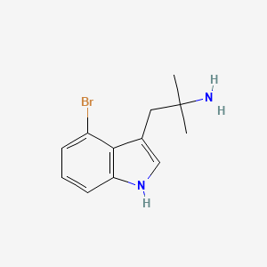 molecular formula C12H15BrN2 B3013178 1-(4-Bromo-1H-indol-3-yl)-2-methylpropan-2-amine CAS No. 2287273-45-2