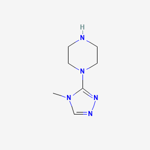 molecular formula C7H13N5 B3013185 1-(4-methyl-4H-1,2,4-triazol-3-yl)Piperazine CAS No. 67869-95-8
