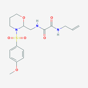 molecular formula C17H23N3O6S B3013189 N1-allyl-N2-((3-((4-methoxyphenyl)sulfonyl)-1,3-oxazinan-2-yl)methyl)oxalamide CAS No. 872862-87-8
