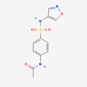 molecular formula C11H11N3O4S B3013190 N-(4-(N-(异恶唑-4-基)磺酰胺基)苯基)乙酰胺 CAS No. 1396867-96-1