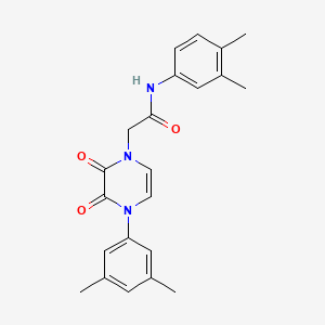 N-(3,4-dimethylphenyl)-2-(4-(3,5-dimethylphenyl)-2,3-dioxo-3,4-dihydropyrazin-1(2H)-yl)acetamide