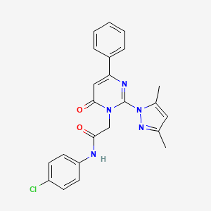 N-(4-chlorophenyl)-2-(2-(3,5-dimethyl-1H-pyrazol-1-yl)-6-oxo-4-phenylpyrimidin-1(6H)-yl)acetamide