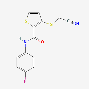 3-[(cyanomethyl)sulfanyl]-N-(4-fluorophenyl)-2-thiophenecarboxamide