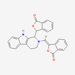 molecular formula C28H20N2O4 B3013207 3-(2-{[3-oxo-2-benzofuran-1(3H)-yliden]methyl}-2,3,4,9-tetrahydro-1H-beta-carbolin-1-yl)-2-benzofuran-1(3H)-one CAS No. 861206-52-2