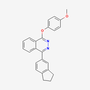 molecular formula C24H20N2O2 B3013218 1-(2,3-二氢-1H-茚-5-基)-4-(4-甲氧基苯氧基)酞嗪 CAS No. 866133-82-6