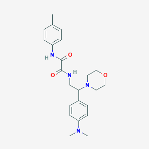 molecular formula C23H30N4O3 B3013222 N1-(2-(4-(二甲氨基)苯基)-2-吗啉乙基)-N2-(对甲苯基)草酰胺 CAS No. 899957-09-6