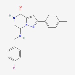 7-[(4-fluorobenzyl)amino]-2-(4-methylphenyl)-6,7-dihydropyrazolo[1,5-a]pyrazin-4(5H)-one