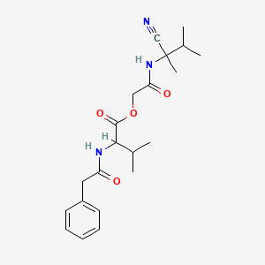 [(1-Cyano-1,2-dimethylpropyl)carbamoyl]methyl 3-methyl-2-(2-phenylacetamido)butanoate