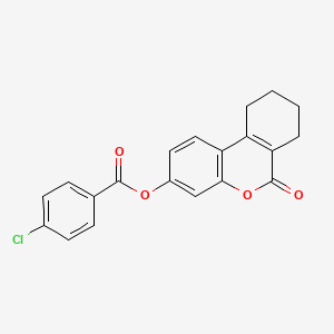 molecular formula C20H15ClO4 B3013244 6-氧代-7,8,9,10-四氢-6H-苯并[c]色满-3-基 4-氯苯甲酸酯 CAS No. 328022-60-2