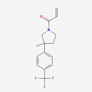 1-[3-Methyl-3-[4-(trifluoromethyl)phenyl]pyrrolidin-1-yl]prop-2-en-1-one