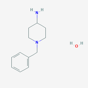 molecular formula C12H20N2O B3013246 1-Benzylpiperidin-4-amine dihydrochloride hydrate CAS No. 7356-90-3