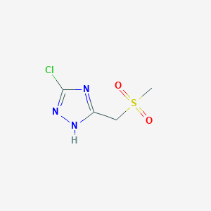 molecular formula C4H6ClN3O2S B3013247 3-chloro-5-(methylsulfonylmethyl)-1H-1,2,4-triazole CAS No. 1343395-09-4