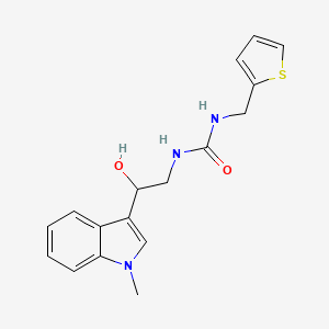 molecular formula C17H19N3O2S B3013248 1-(2-羟基-2-(1-甲基-1H-吲哚-3-基)乙基)-3-(噻吩-2-基甲基)脲 CAS No. 1797536-27-6