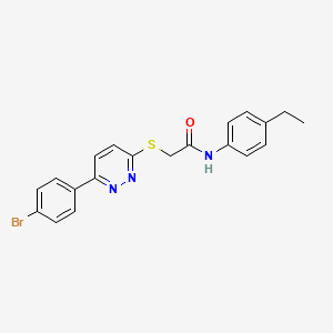 molecular formula C20H18BrN3OS B3013252 2-((6-(4-溴苯基)嘧啶-3-基)硫代)-N-(4-乙基苯基)乙酰胺 CAS No. 872694-85-4