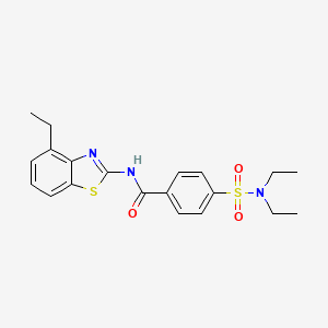 molecular formula C20H23N3O3S2 B3013253 4-(二乙基磺酰胺基)-N-(4-乙基-1,3-苯并噻唑-2-基)苯甲酰胺 CAS No. 892853-90-6