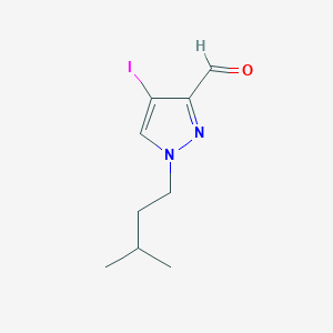 molecular formula C9H13IN2O B3013254 4-Iodo-1-(3-methylbutyl)-1H-pyrazole-3-carbaldehyde CAS No. 2054953-31-8