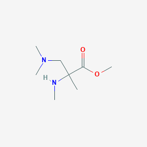 molecular formula C8H18N2O2 B3013258 Methyl 3-(dimethylamino)-2-methyl-2-(methylamino)propanoate CAS No. 1247638-96-5