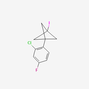 molecular formula C11H9ClFI B3013260 1-(2-Chloro-4-fluorophenyl)-3-iodobicyclo[1.1.1]pentane CAS No. 2287342-64-5