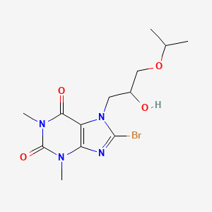 molecular formula C13H19BrN4O4 B3013262 8-bromo-7-(2-hydroxy-3-isopropoxypropyl)-1,3-dimethyl-1H-purine-2,6(3H,7H)-dione CAS No. 333305-45-6