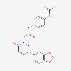 N-(4-acetamidophenyl)-2-[3-(1,3-benzodioxol-5-yl)-6-oxopyridazin-1-yl]acetamide