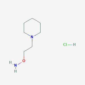 molecular formula C7H17ClN2O B3013271 Hydroxylamine,o-[2-(1-piperidinyl)ethyl]-,hydrochloride CAS No. 624743-39-1