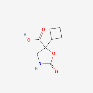 molecular formula C8H11NO4 B3013274 5-Cyclobutyl-2-oxo-1,3-oxazolidine-5-carboxylic acid CAS No. 2248318-14-9