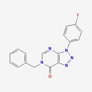molecular formula C17H12FN5O B3013285 6-Benzyl-3-(4-fluorophenyl)triazolo[4,5-d]pyrimidin-7-one CAS No. 892480-66-9