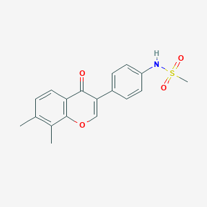 molecular formula C18H17NO4S B3013296 N-(4-(7,8-二甲基-4-氧代-4H-色满-3-基)苯基)甲磺酰胺 CAS No. 2034155-31-0
