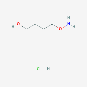 molecular formula C5H14ClNO2 B3013301 5-氨基氧基戊烷-2-醇；盐酸盐 CAS No. 2411260-94-9