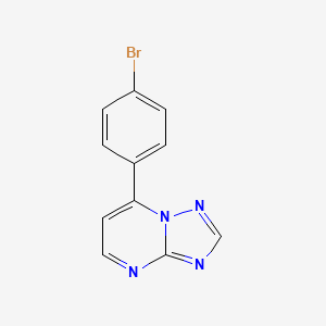 molecular formula C11H7BrN4 B3013311 7-(4-Bromophenyl)-[1,2,4]triazolo[1,5-a]pyrimidine CAS No. 160290-40-4