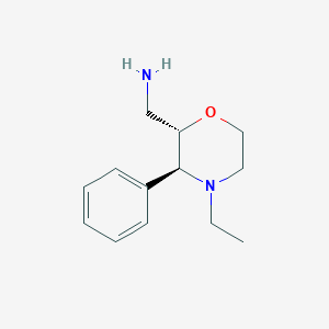 molecular formula C13H20N2O B3013321 [(2S,3S)-4-乙基-3-苯基吗啉-2-基]甲胺 CAS No. 1820570-65-7