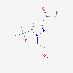 molecular formula C8H9F3N2O3 B3013324 1-(2-Methoxyethyl)-5-(trifluoromethyl)-1H-pyrazole-3-carboxylic acid CAS No. 2092336-57-5