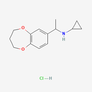 N-[1-(3,4-dihydro-2H-1,5-benzodioxepin-7-yl)ethyl]cyclopropanamine hydrochloride