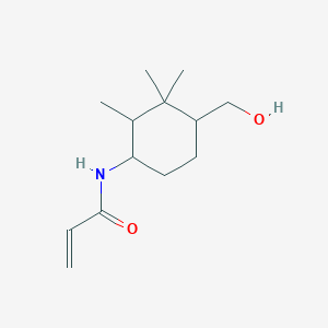 molecular formula C13H23NO2 B3013329 N-[4-(Hydroxymethyl)-2,3,3-trimethylcyclohexyl]prop-2-enamide CAS No. 2411307-83-8