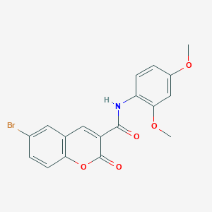 molecular formula C18H14BrNO5 B3013346 6-溴-N-(2,4-二甲氧基苯基)-2-氧代-2H-色烯-3-甲酰胺 CAS No. 312636-10-5