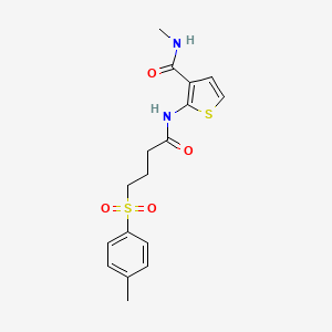 molecular formula C17H20N2O4S2 B3013354 N-methyl-2-(4-tosylbutanamido)thiophene-3-carboxamide CAS No. 941925-93-5