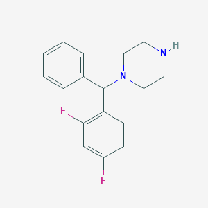 molecular formula C17H18F2N2 B3013357 1-[(2,4-Difluorophenyl)(phenyl)methyl]piperazine CAS No. 518971-85-2