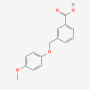 molecular formula C15H14O4 B3013371 3-[(4-Methoxyphenoxy)methyl]benzoic acid CAS No. 186584-55-4